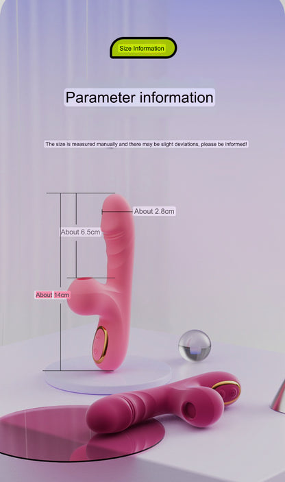 ROSELEX-Vibration Sucking stick masturbator for women（Pink）