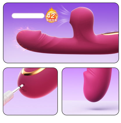 ROSELEX-Vibration Sucking stick masturbator for women（Pink）