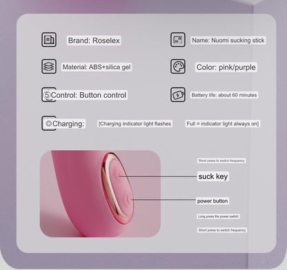 ROSELEX-女用震动吸吮棒自慰器（紫红色）